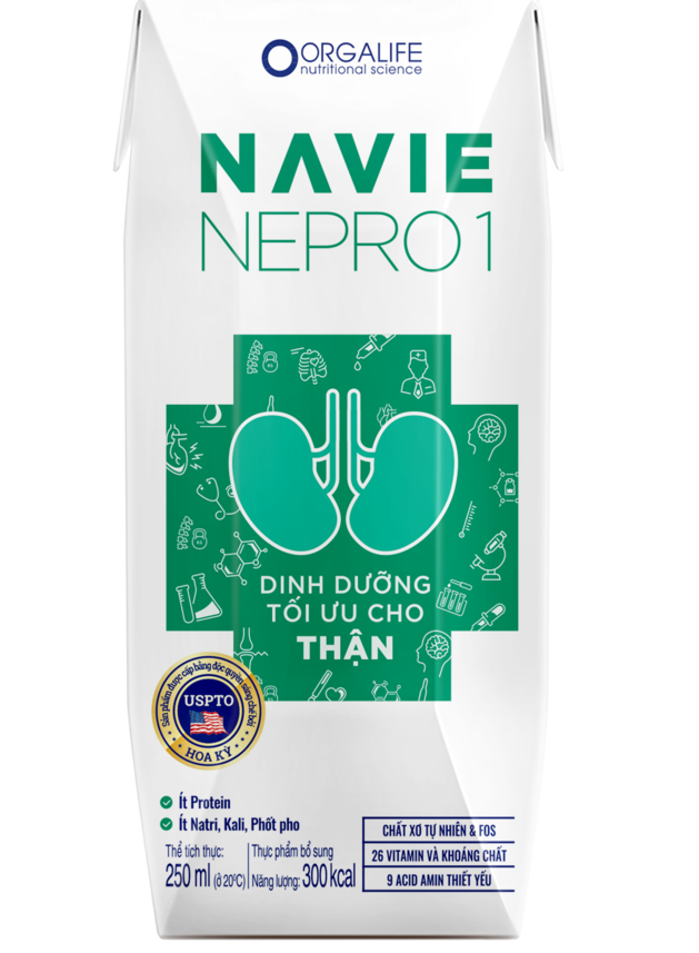 Dinh dưỡng tối ưu cho người bệnh thận có ure huyết tăng<br>Navie Nepro 1 - 250 ml