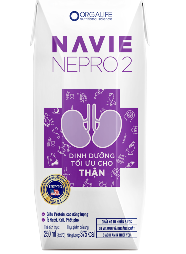 Dinh dưỡng tối ưu cho người bệnh thận có lọc máu<br> Navie Nepro 2 - 250 ml