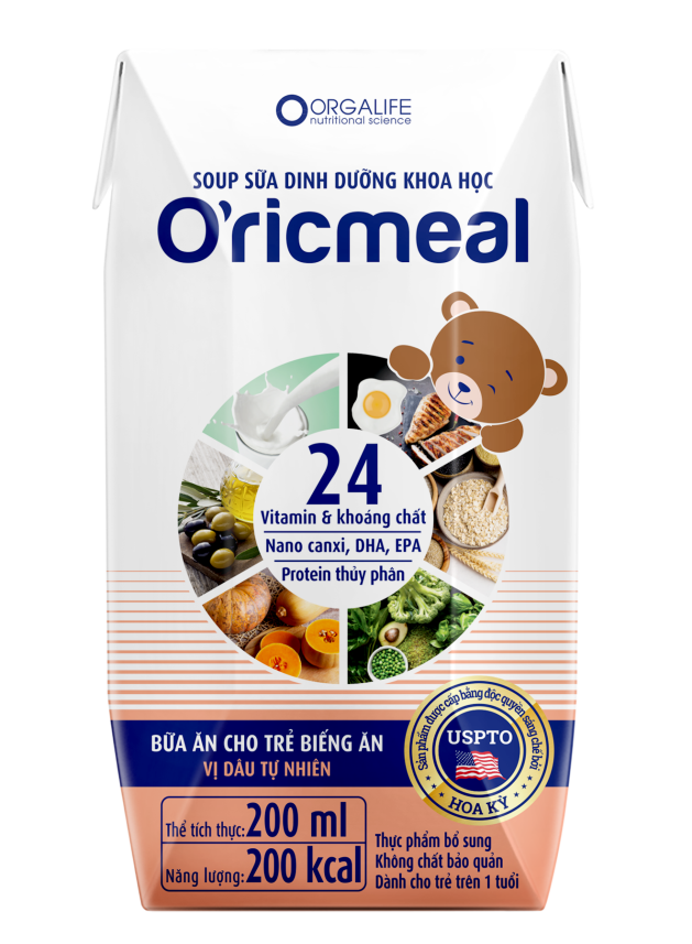 Soup Sữa Dinh Dưỡng Khoa Học<br>O'RICMEAL<br>Bữa ăn cho trẻ biếng ăn